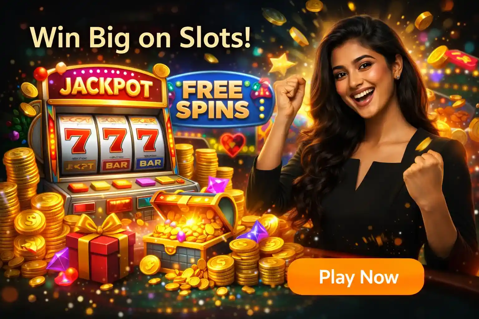 Indian player celebrating slot jackpot and free spins bonus